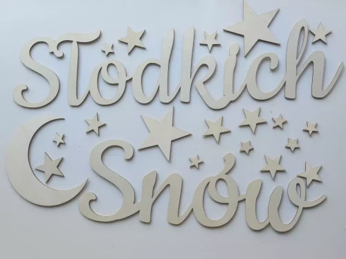 napis słodkich snów na ścianę