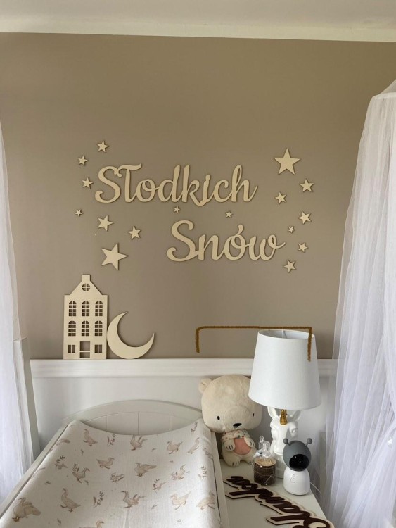 naklejka na ścianę słodkich snów księżyc gwiazdki