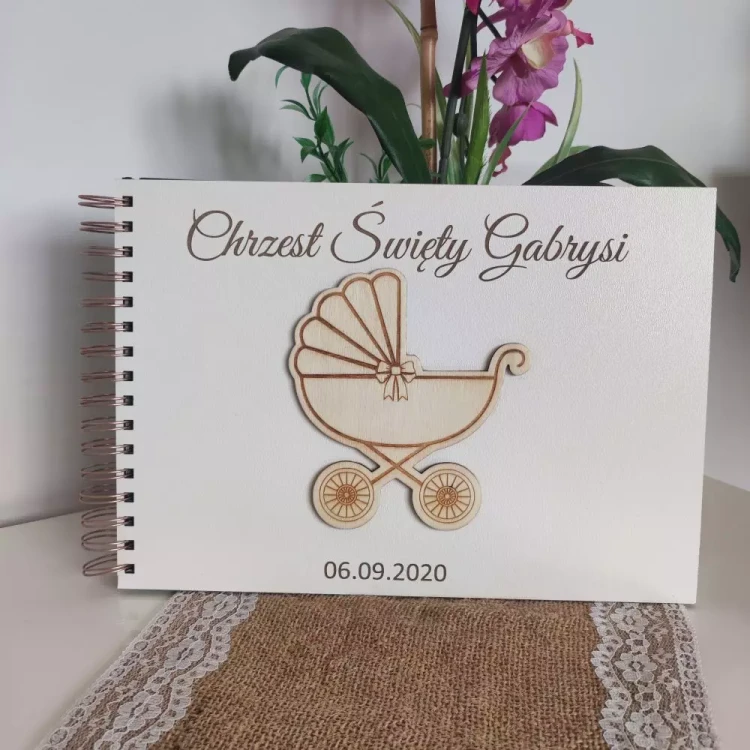 personalizowany album chrzest  święty urodziny