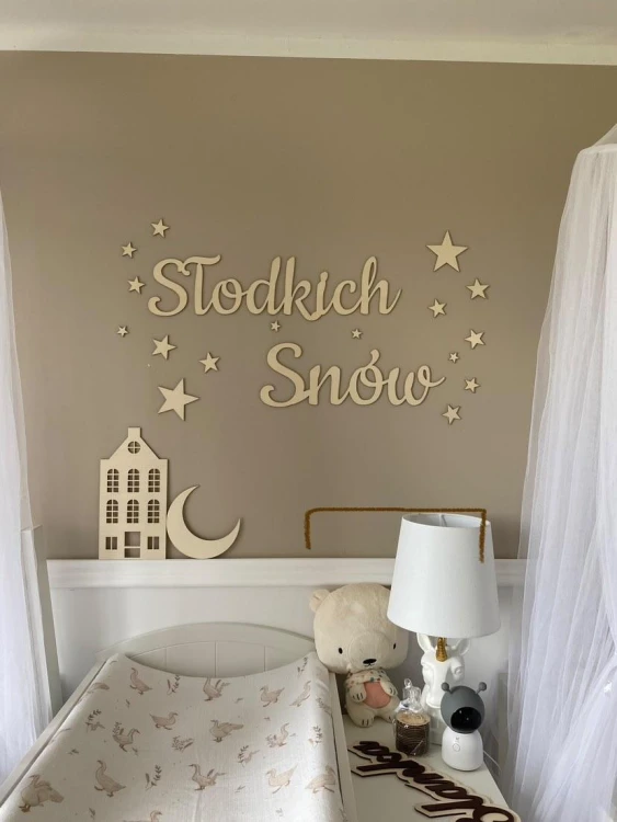 naklejka na ścianę słodkich snów księżyc gwiazdki